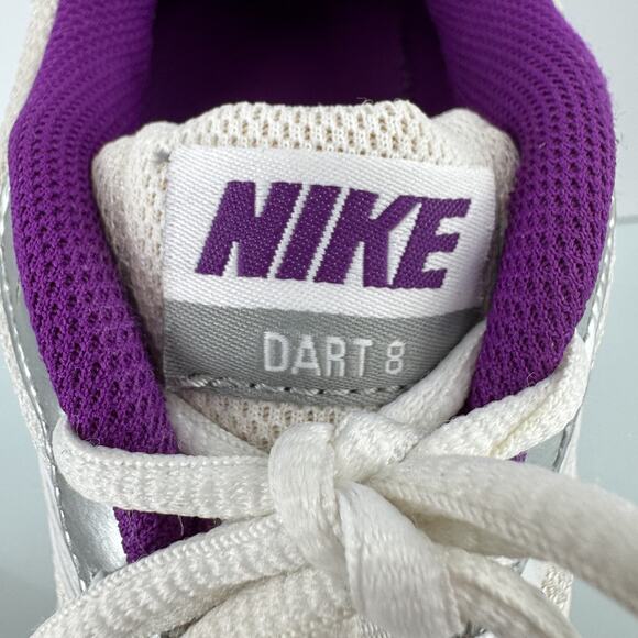 Nike Dart 8 Women's Athletic Running Shoes White Purple Size 9 - Picture 8 of 10
